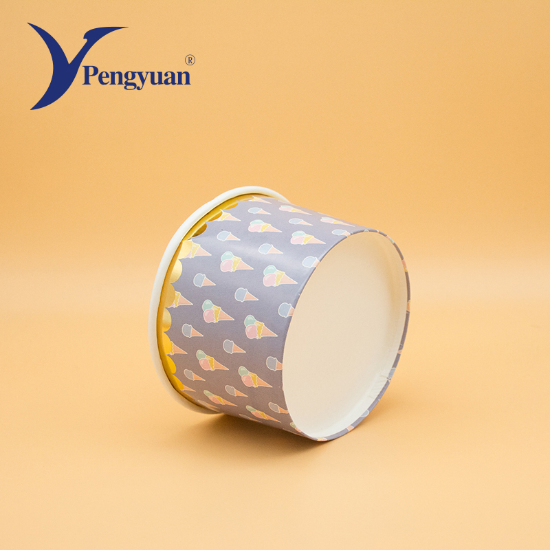 Summer Cold Drink Frozen Ice Cream Container Disposable Ice Cream Cup