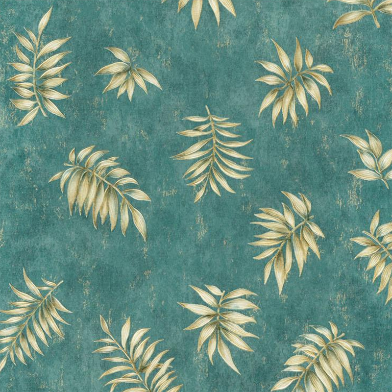 Simple Dark Leaf PVC Wallpaper Living Room Background Wall Restaurant Wallpaper