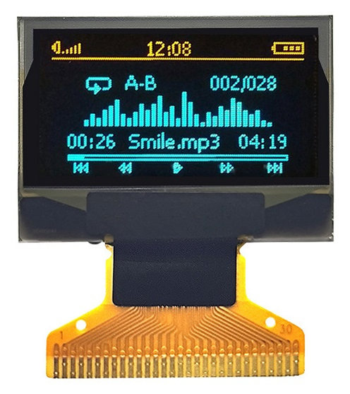 OLED-дисплей 0.96 дюйма, графический, 96x16