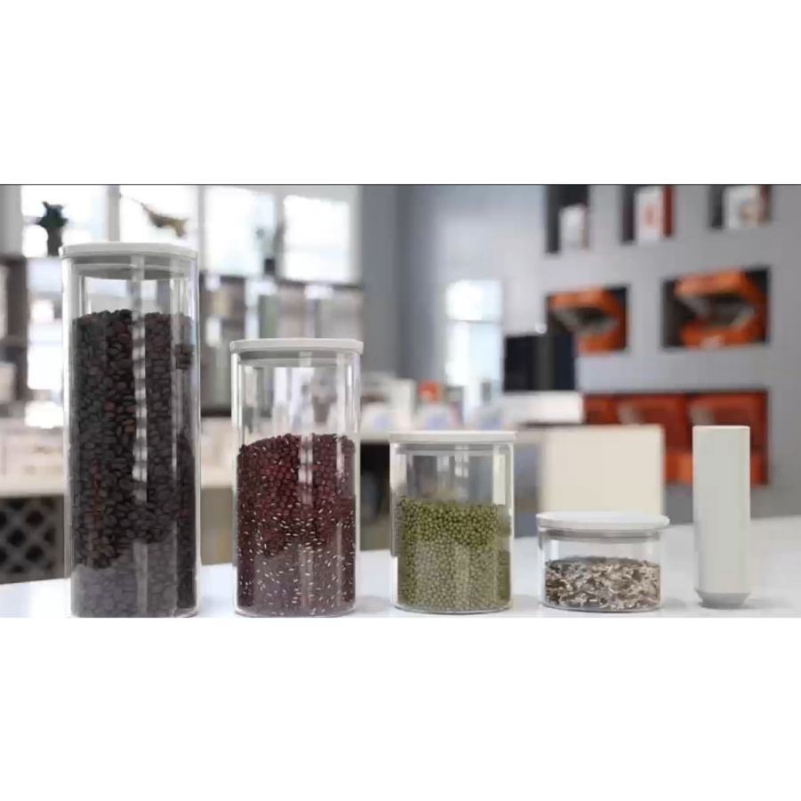 Drop-Resistant Plastic Lid Moisture-Proof Sealing Silicone Ring Storage Vacuum Jar