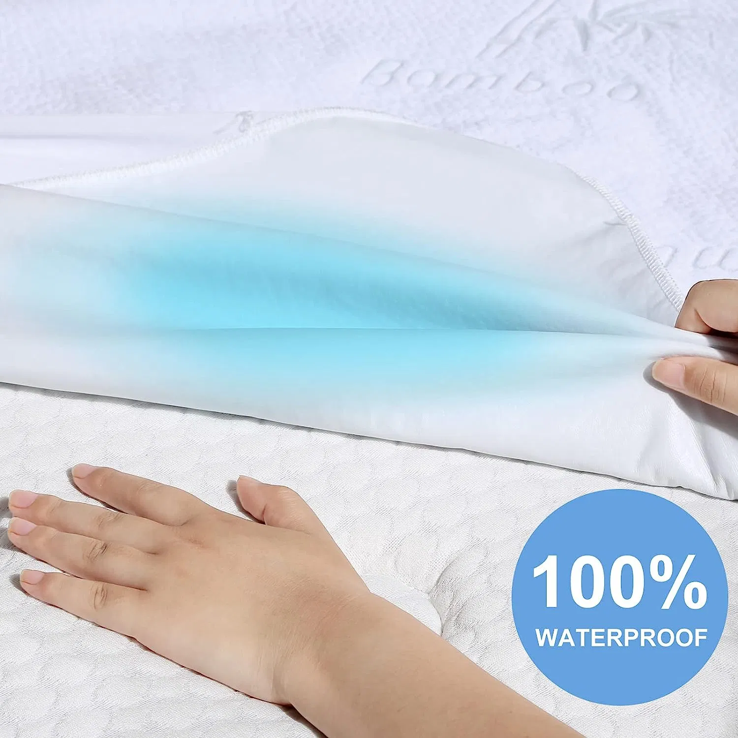 Breathable Noiseless Waterproof Mattress Protector Queen Size Mattress Cover
