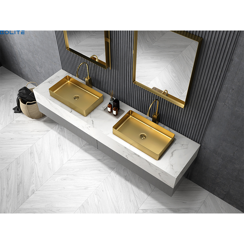 2025 Square Shape Sink Stainless Steel Square Matte Colour Wash Basin Sink Rectangular Satin Finish Sink