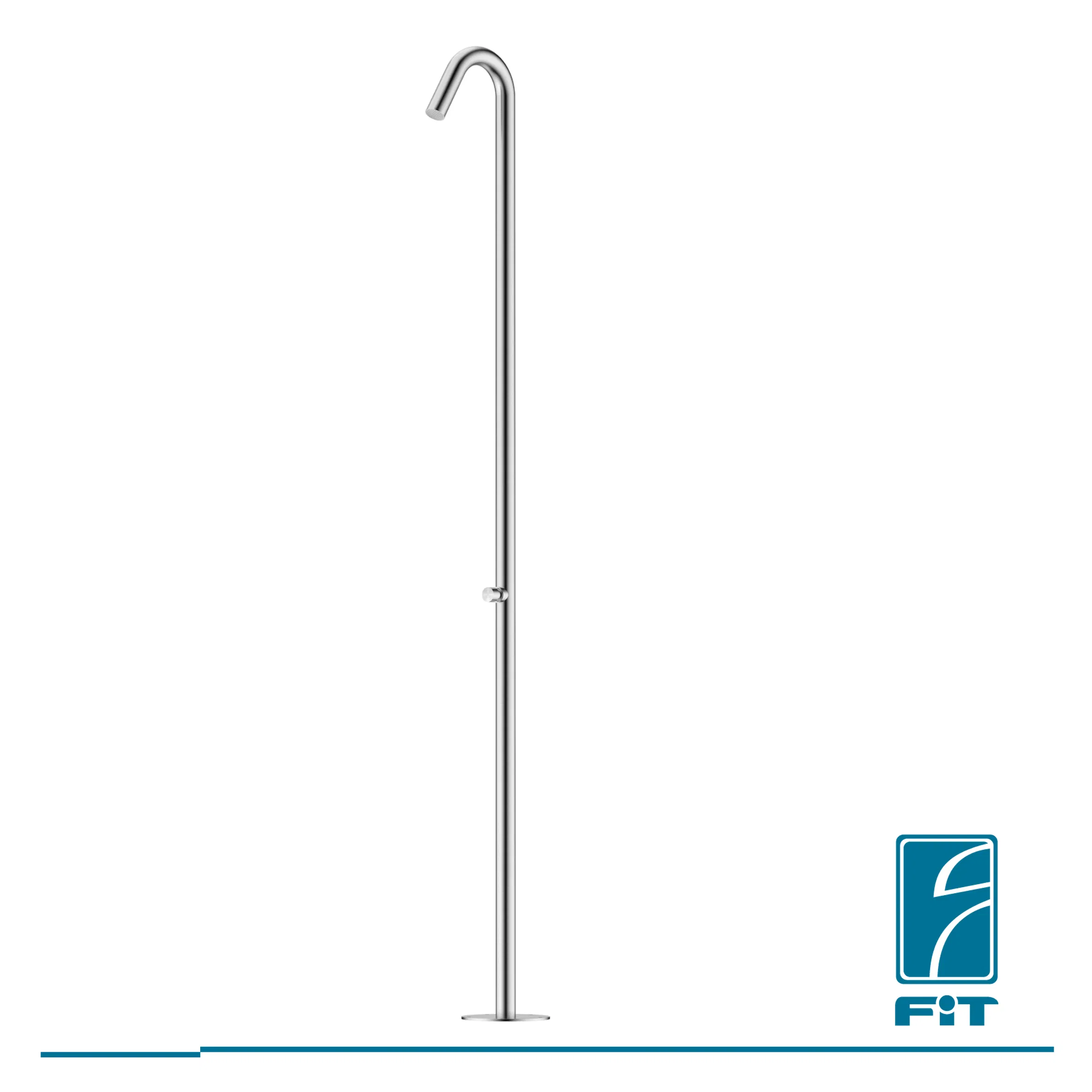 Sanitary Ware Factory Stainless Steel AISI 316L Brushed Mixer Outdoor Shower