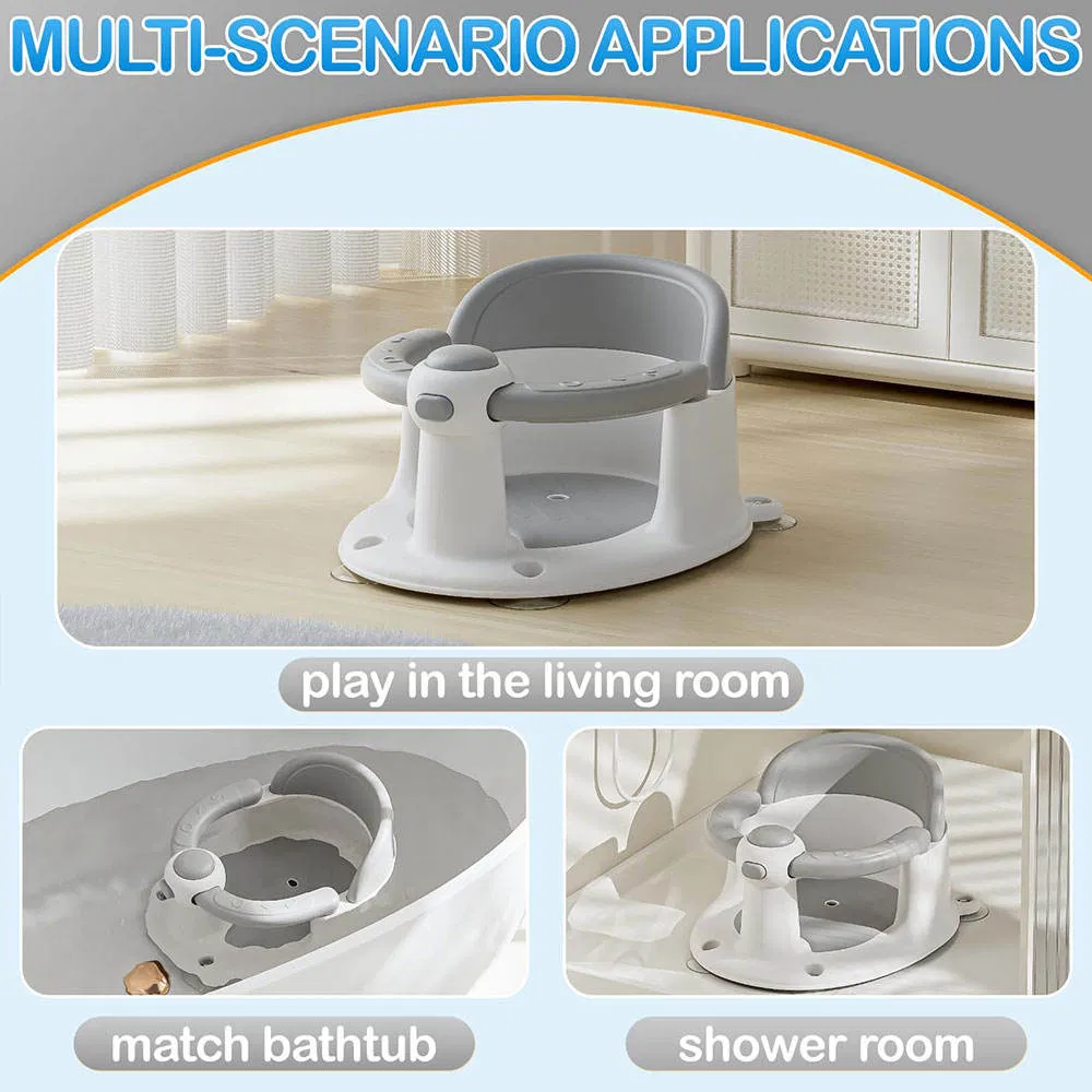 Portable Plastic Toddler Bath Seat Newborn Bath Tub Bracket Baby Shower Seat Baby Bath Chair