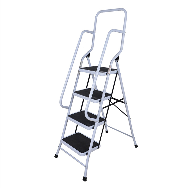 Foldable Heavy Duty 4 Steel Wide Step Ladder Modern Design Strong a Frame Aluminum Portable Ladder for Multi-Purpose