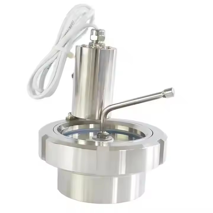 Stainless Steel SS304 SS316L Sanitary Union Sight Glass with Lamp Light Indicator