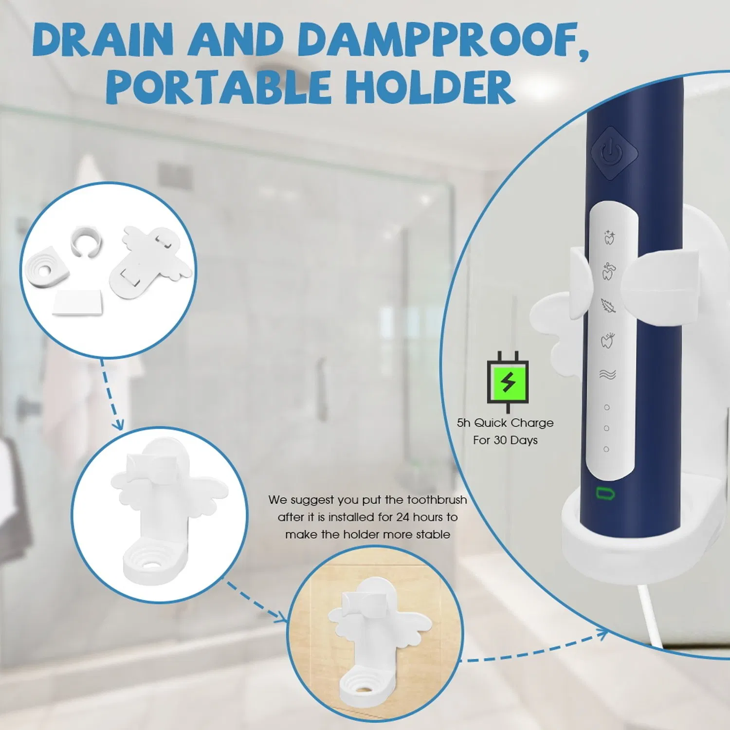 Wholesale Price Ipx7 Waterproof Vibrate Portable Electric Toothbrush for Adults