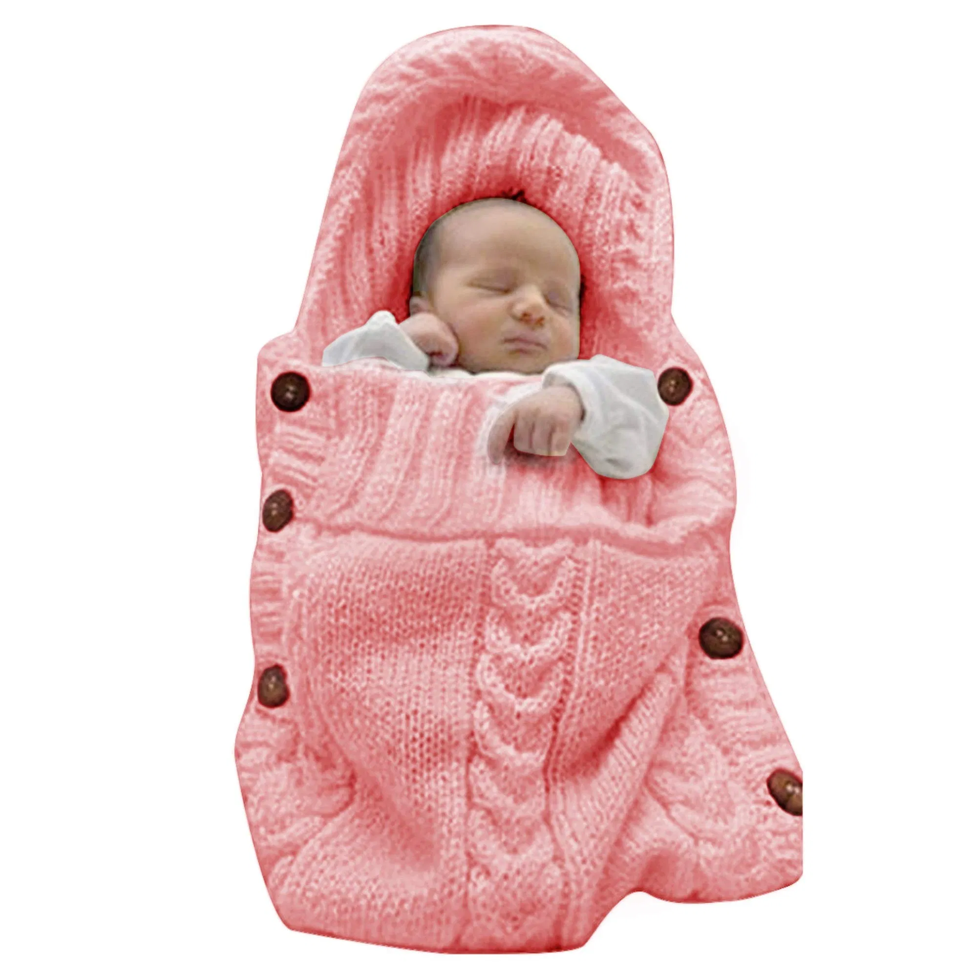 Factory Price Newborn Baby Wrap Swaddle Blanket Knit Sleeping Bunting Bag