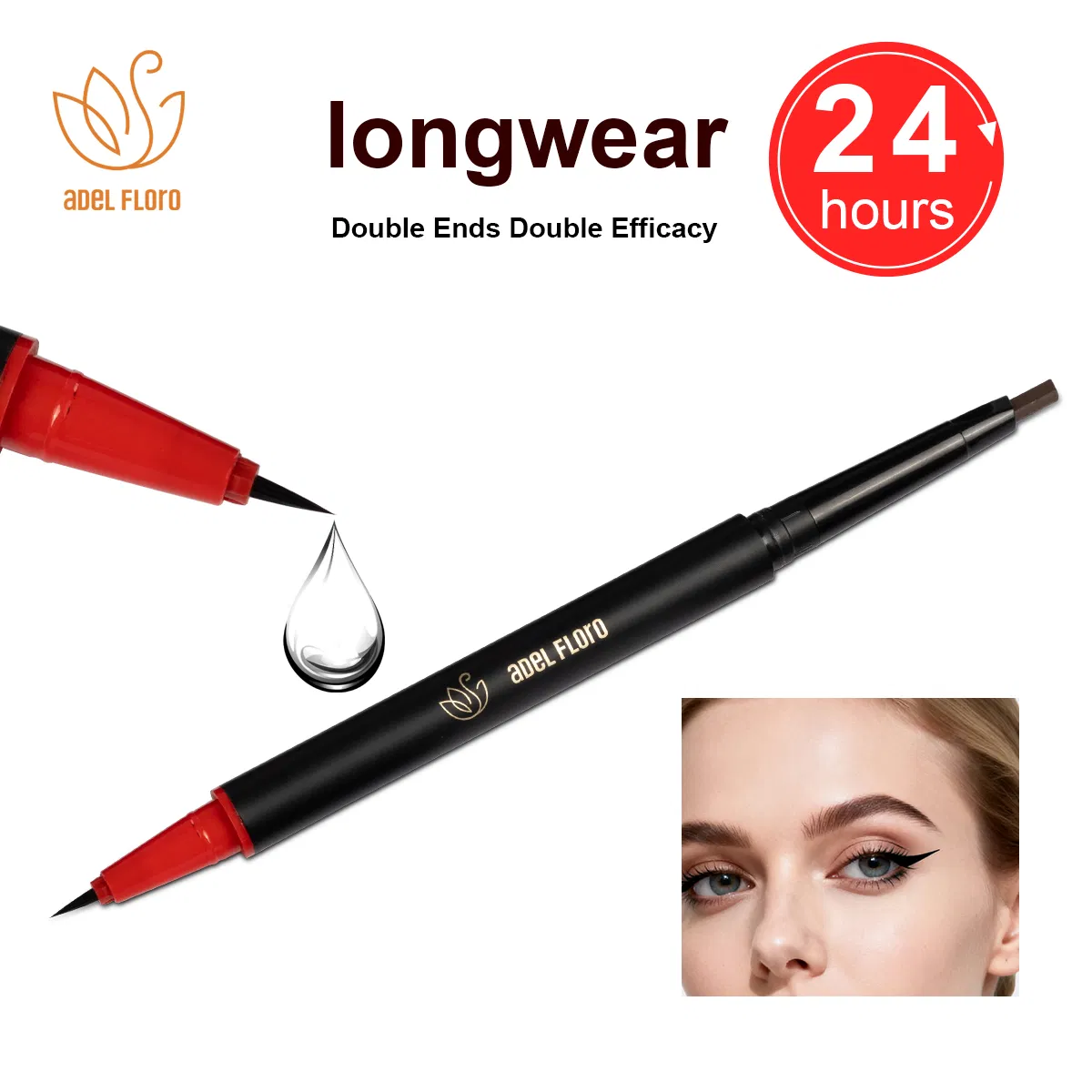 Best Waterproof Smudge Proof Long Lasting Black Brow Eyebrow Pencil Wholesale Cosmetics