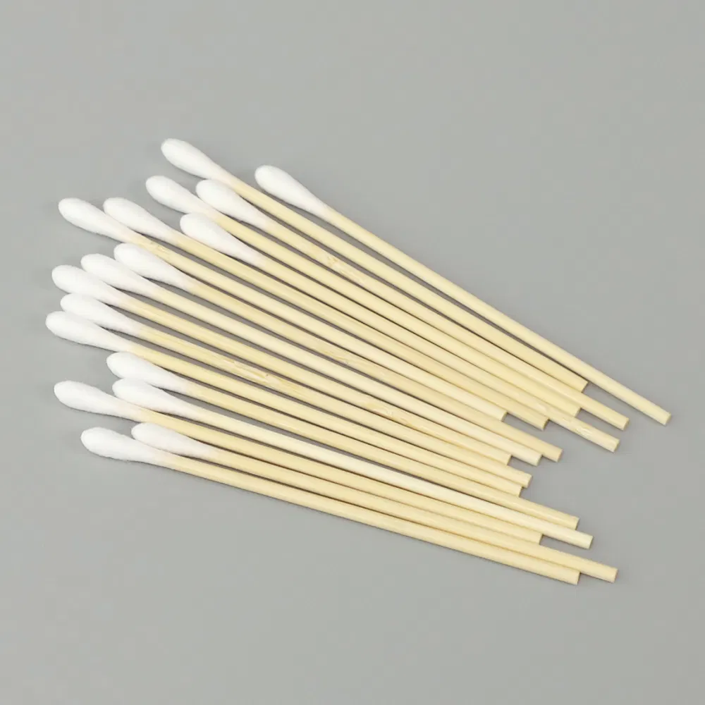 105mm Disposable Cotton Swabs with Wooden Sticks Single Tipped Natural Bamboo Cotton Buds for Makeup Gun Cleaning Pet Care