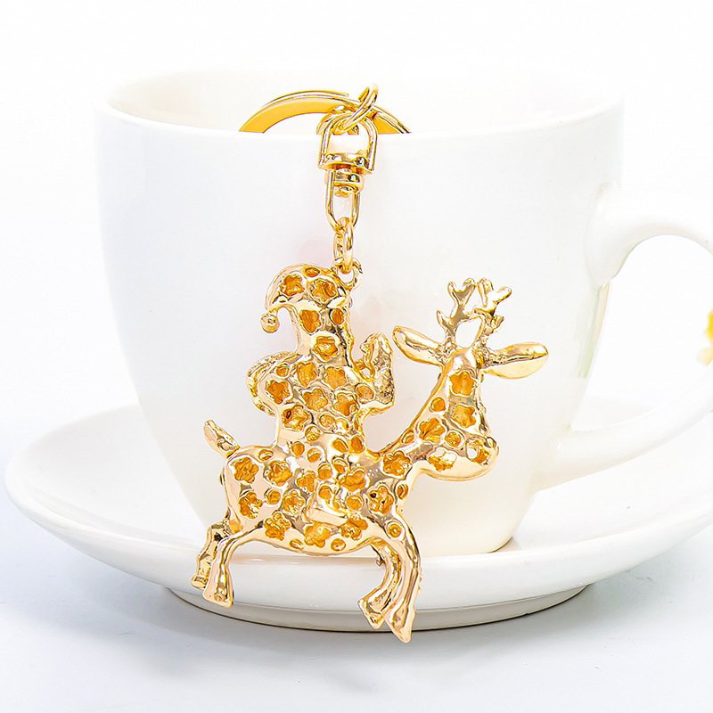 Брелок-украшение для сумки с оленем и Санта Клаусом