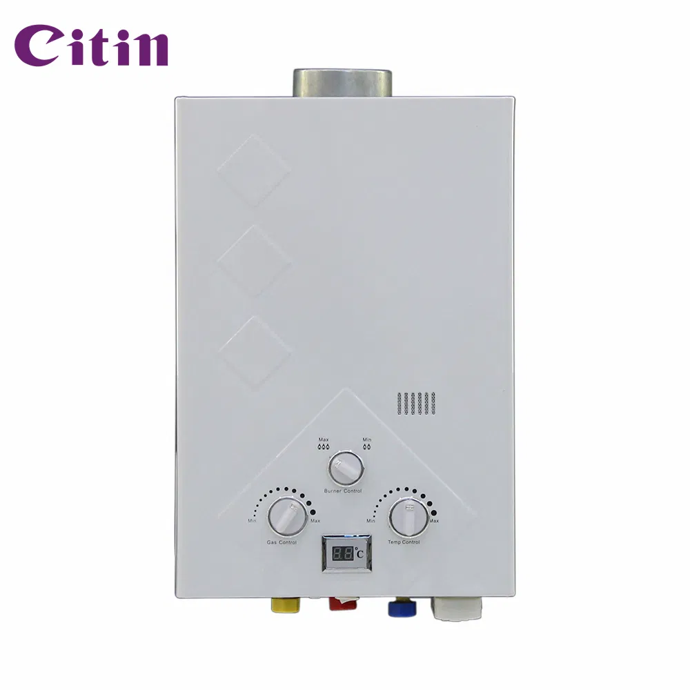High-Perforamance Manual Control Flue Type Hot Water Heater 6-12L Capacity Copper Technology