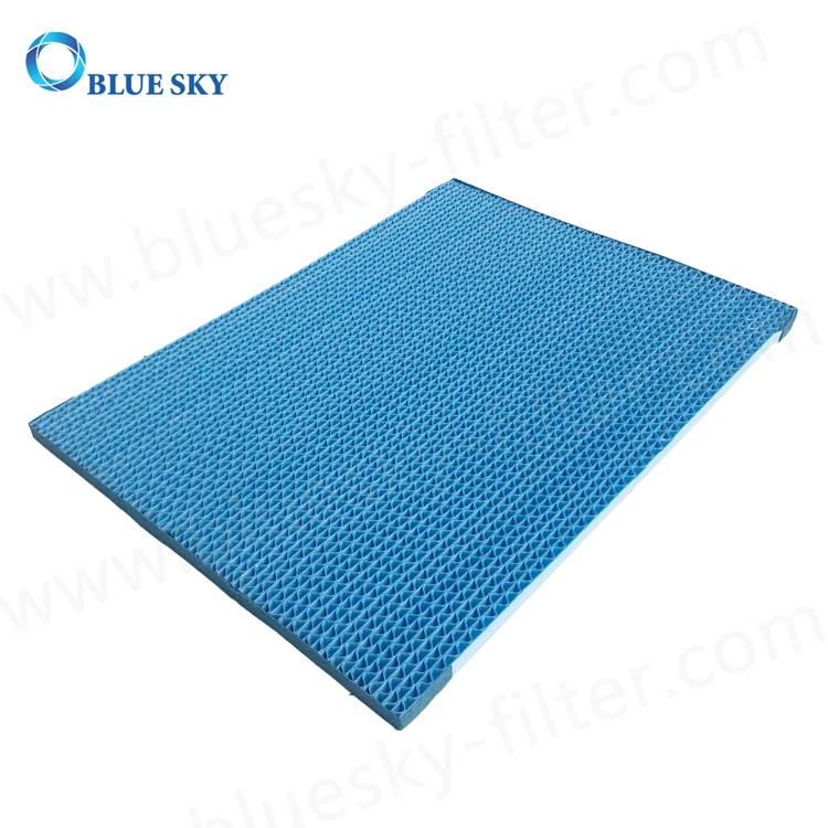 Customized Blue 5mm Aperture 380X280X10mm Panel Replacement Humidifier Wick Filters