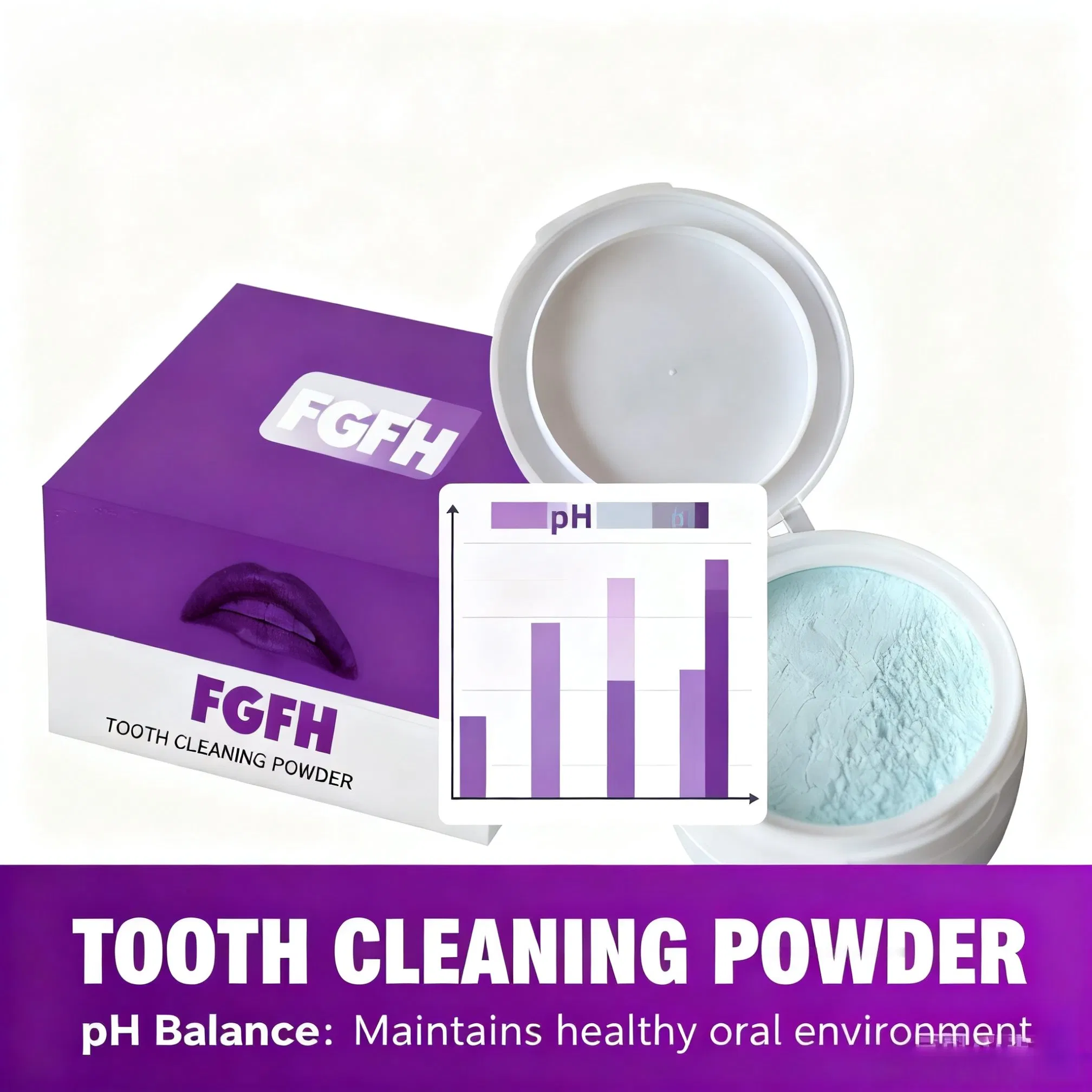 Natural Mint Flavor Reduce Stains Teeth Whitening Pure Brightening Tooth Powder