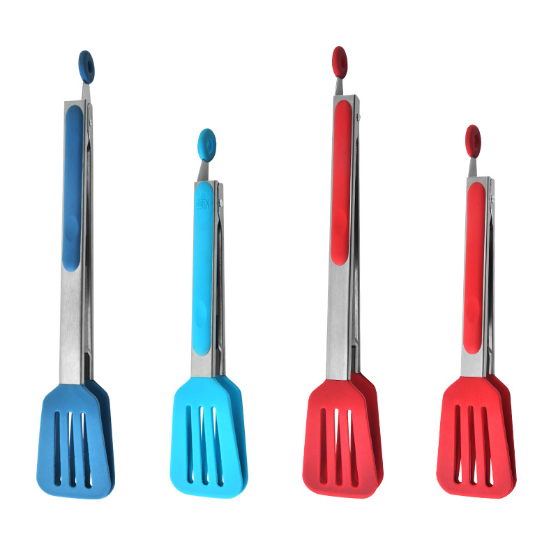 Kitchen Accessories Silicone BBQ Food Tongs Steak Clamp