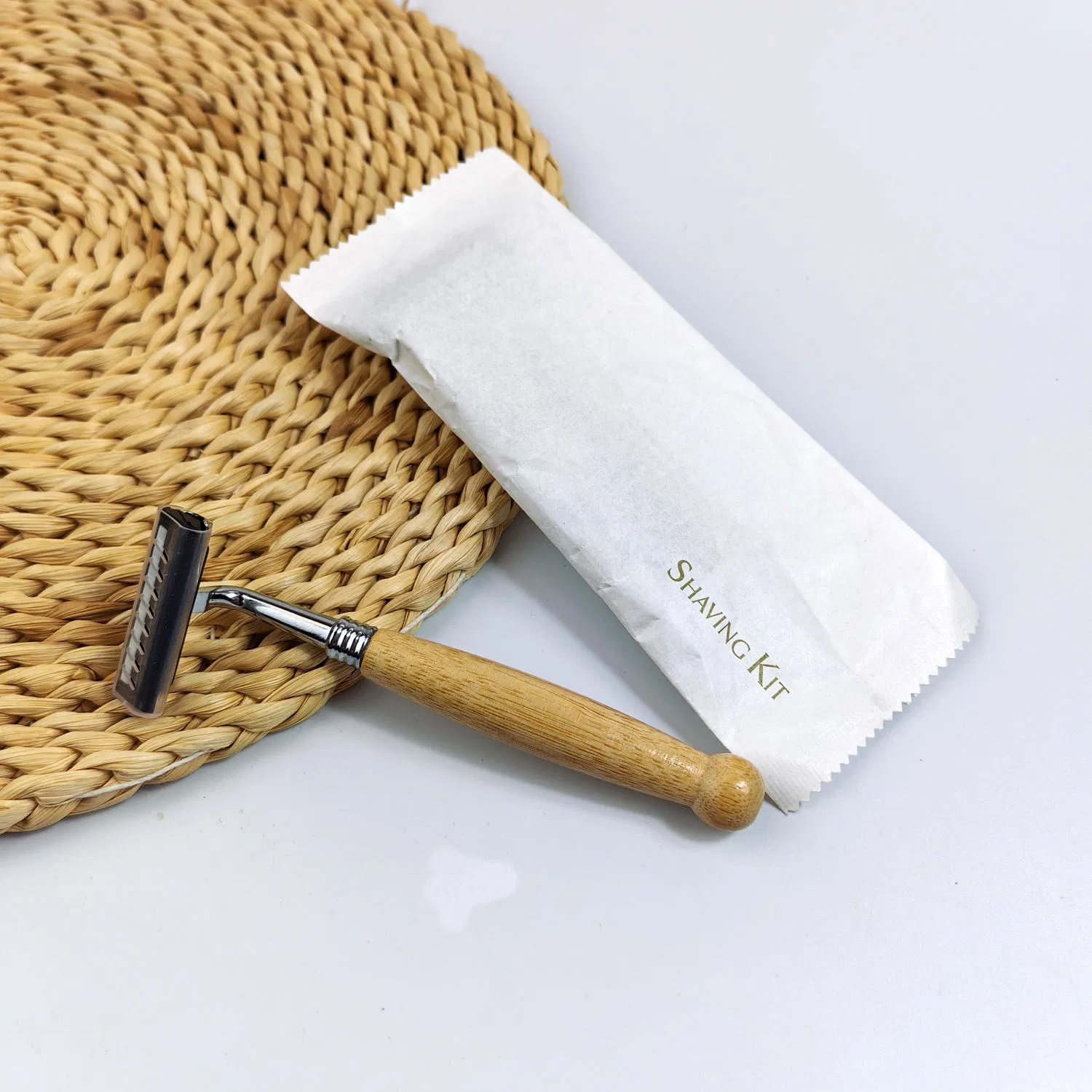 Eco-Friendly Biodegradable Bamboo Double-Blade Stainless Steel Shaver Razor