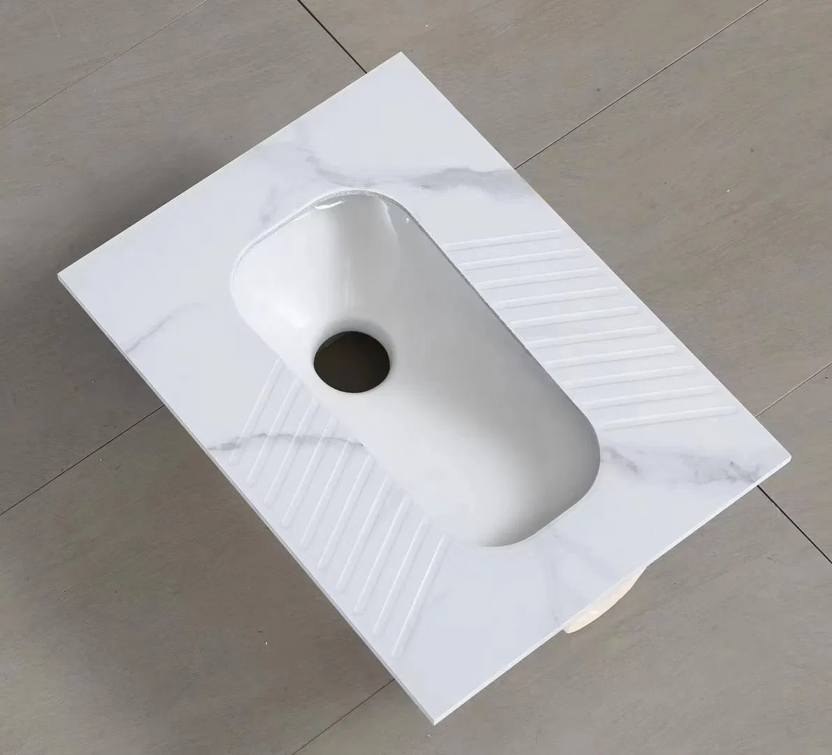 Random Pattern Multi Colors S-Bend Squat Toilet Pan One Piece Wc Pan Rock Slab Squatting Pan