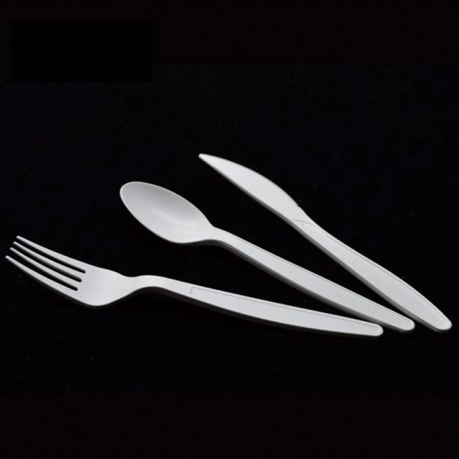 Eco-Friendly Biodegradable Corn Starch Knife Fork Spoon 8 Inch Disposable PLA Tableware Set for Restaurant 10