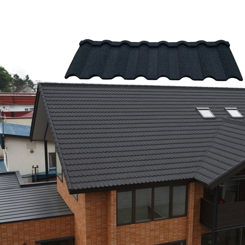 Каменная черепица Milano: стальная кровля с цветным покрытием