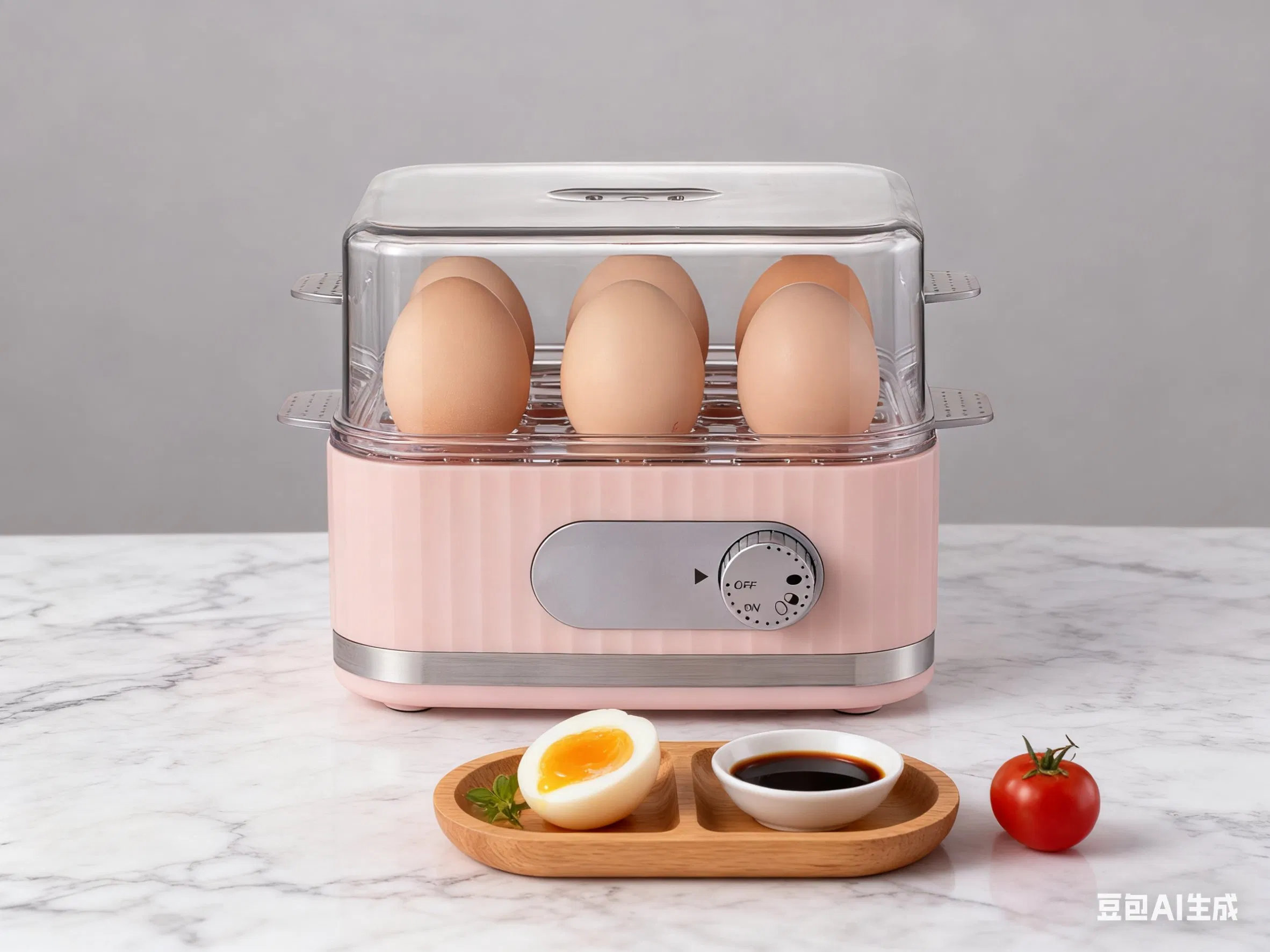 Compact Electric Egg Boiler with Timer for 6 Eggs 400W Capacity