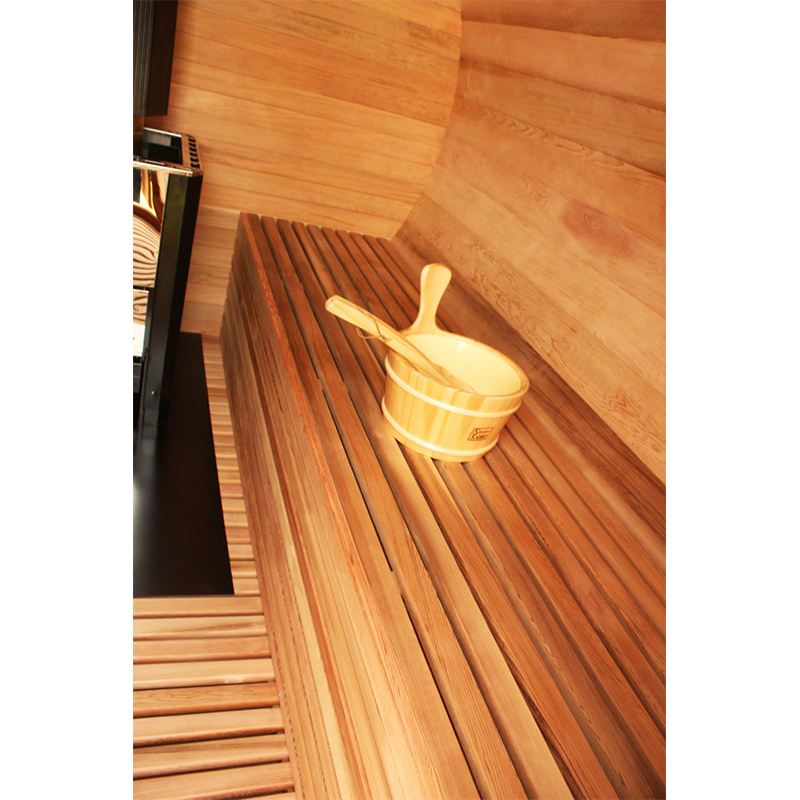 Бочковая сауна из кедра на 6-8 человек с печью