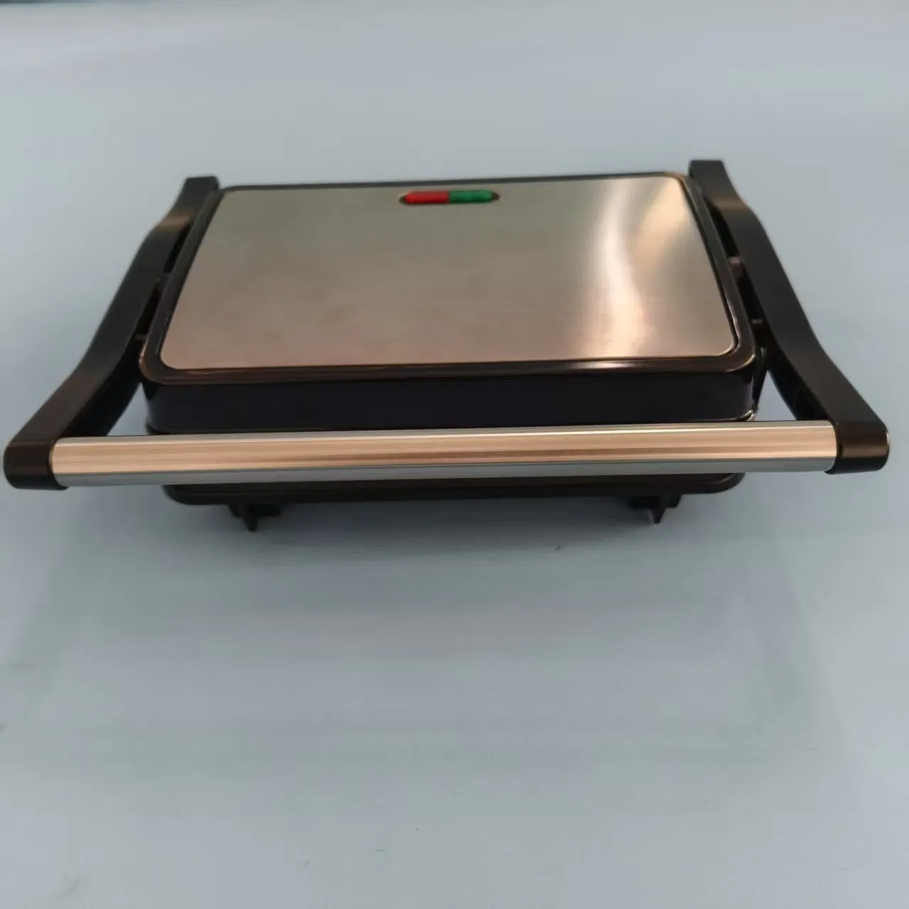 Stainless Steel Panini Maker - 750 Watt 2-Slice Press Grill with Indicator Lights Opens 180 Degrees Double Sided Heating Non-Stick Cooking