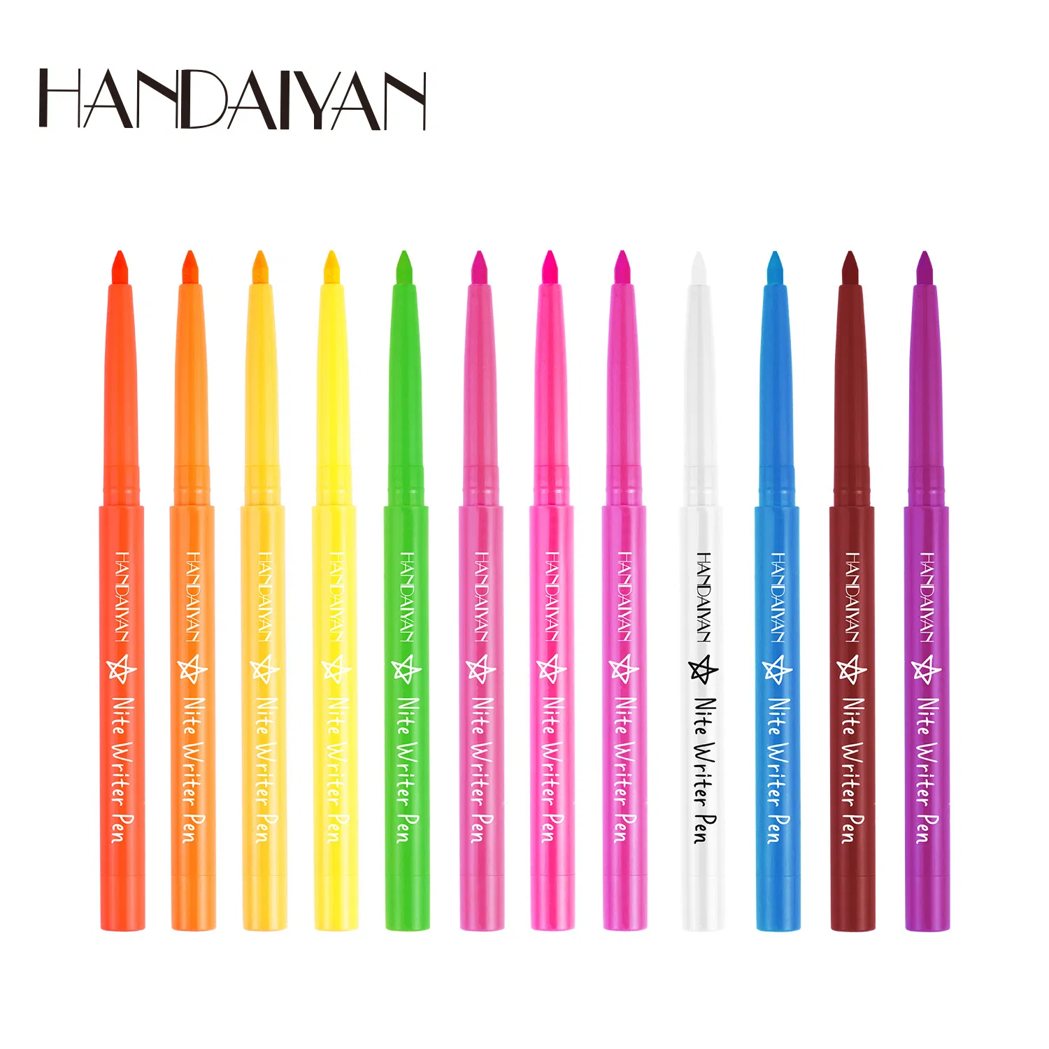 UV Fluorescent Glue Eyeliner Color Matte Eyeliner Pencil Type Hard Head Paint Pen
