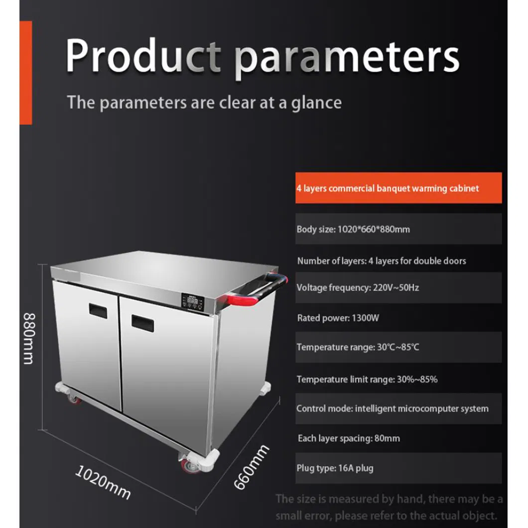 Commercial Mobile Food Warmer Cart Stainless Steel Food Warmer Cart