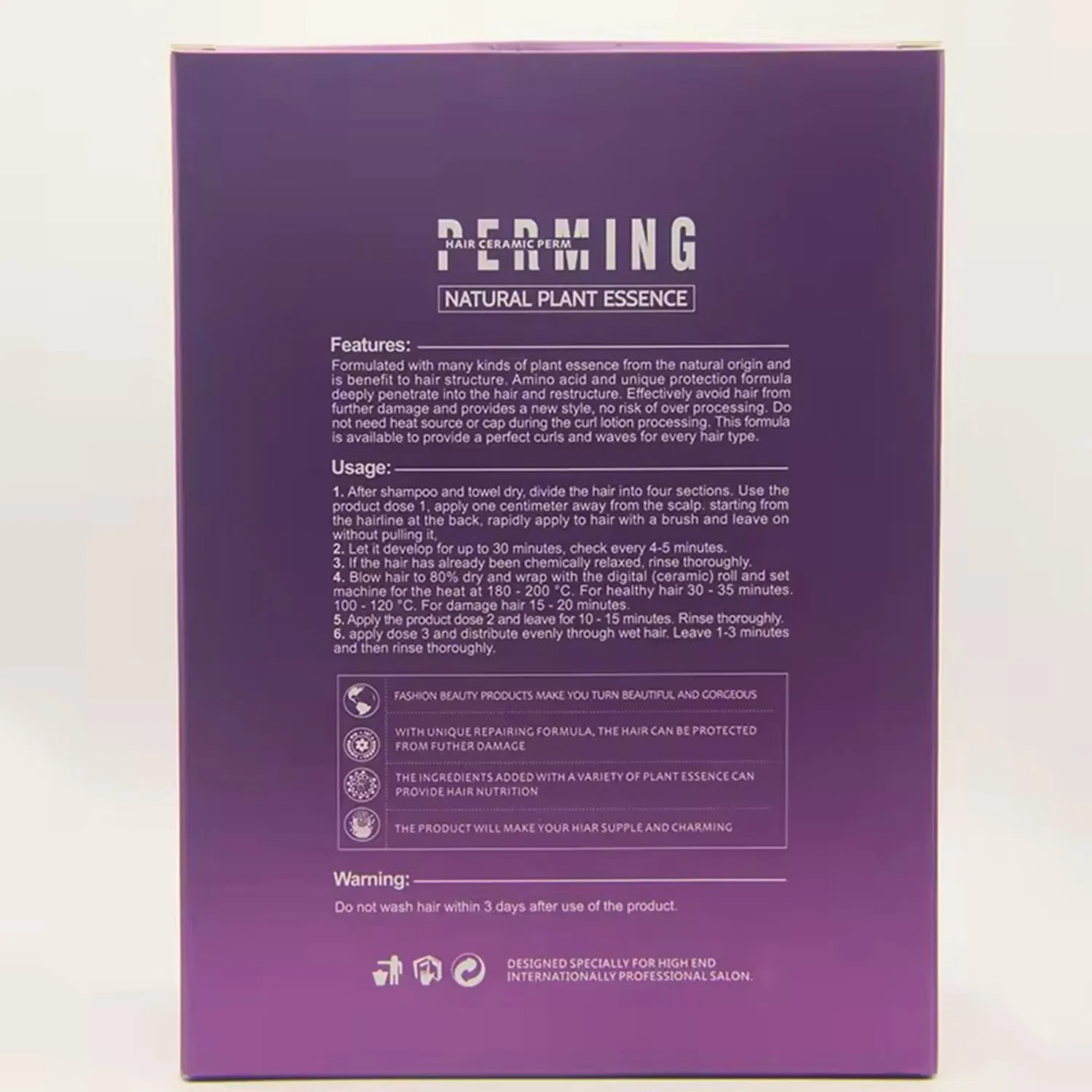 Salon Quality Long Lasting No Stimulation Hair Curling Cream