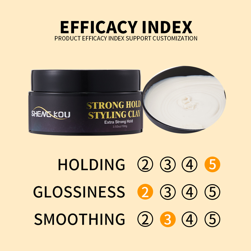 OEM/ODM Firm Hold Men Hair Wax Long Lasting Styling Paste No Shine Hair Mud 100g Matte Clay