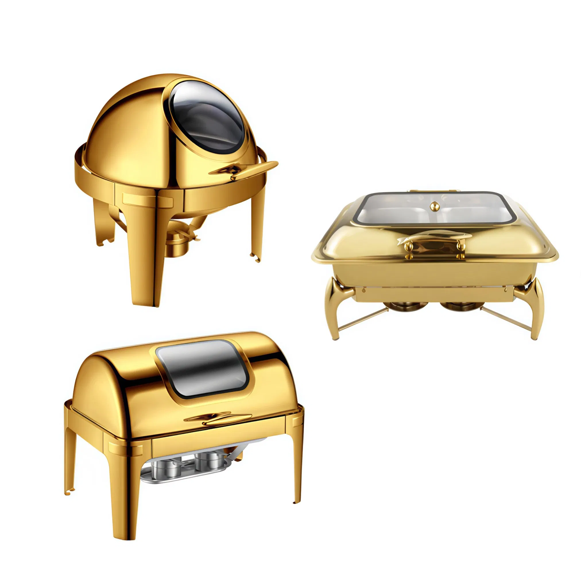 Premium Stainless Steel Roll Top Buffet Chafing Dish for Food Service