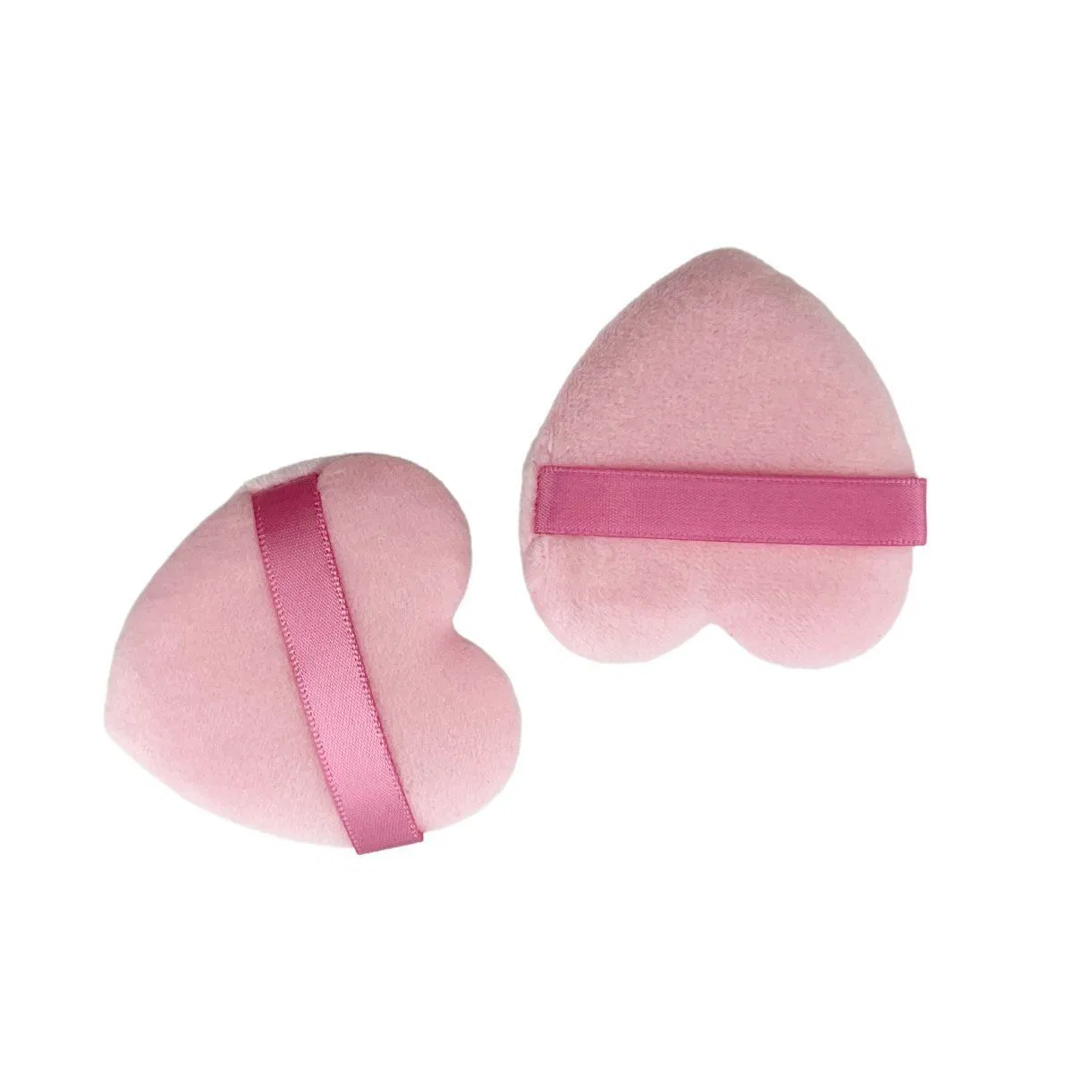 New Design Professional Super Soft Pink Color Heart Shape Makeup Powder Puff