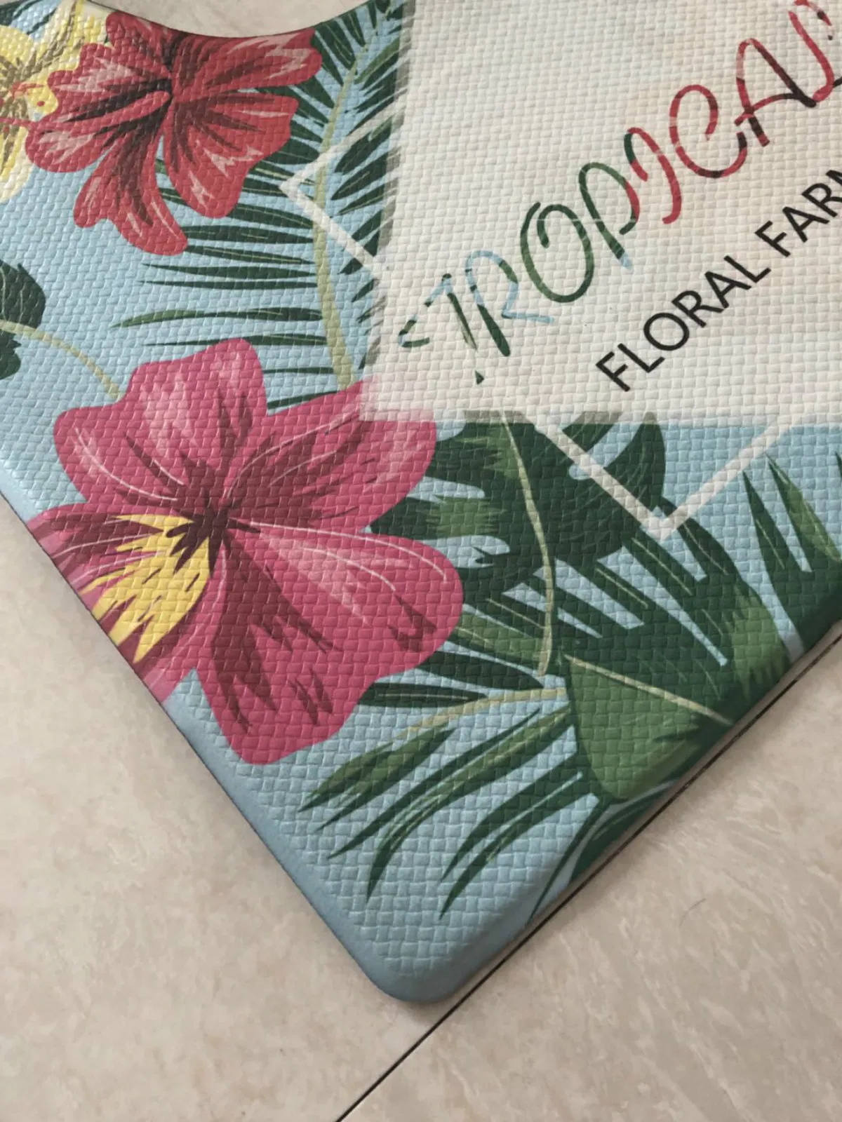 Household Hot Sale Anti Fatigue Waterproof Non-Slip PVC Floor Kitchen Mat Carpet Rug