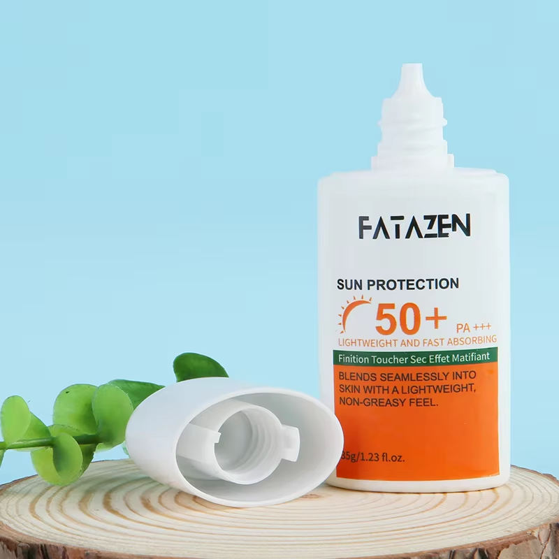 Private Label Vegan Sunscreen Cream Spray Water Resistant SPF 50+ UVA/UVB/UV Ray Spectrum Protection Green Tea for Long-Lasting