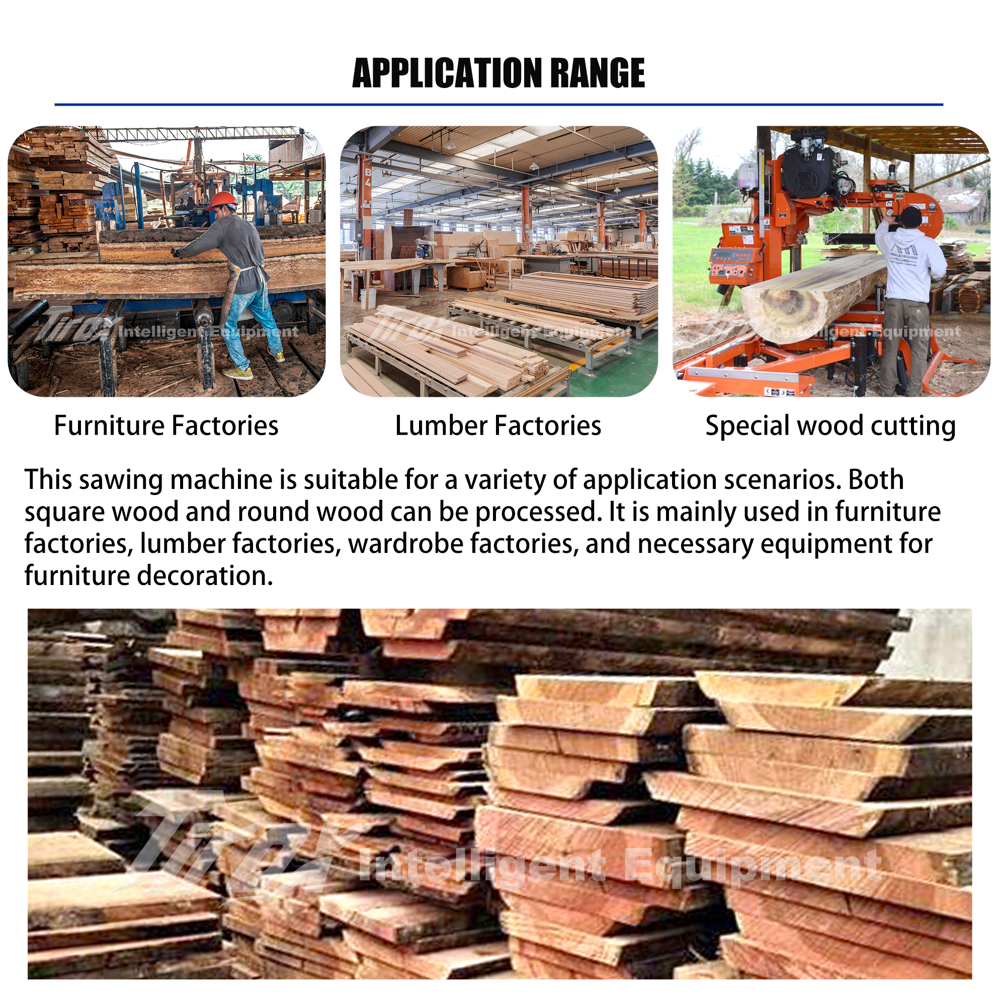 Пилорама ленточная горизонтальная