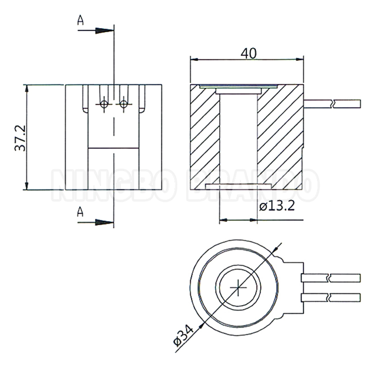 Гидравлическая соленоидная катушка 12В/24В для гидросистем