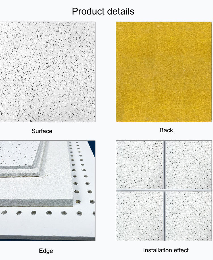 Потолочная плитка Kente 2X4 1X4 2X2 минеральная перфорированная