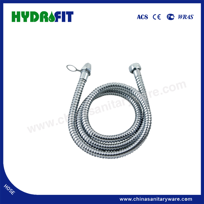 Factory Bathroom No Extensible Stainless Steel Shower Hose Flexible Hose with Spray Nozzle Spout (HY6008)