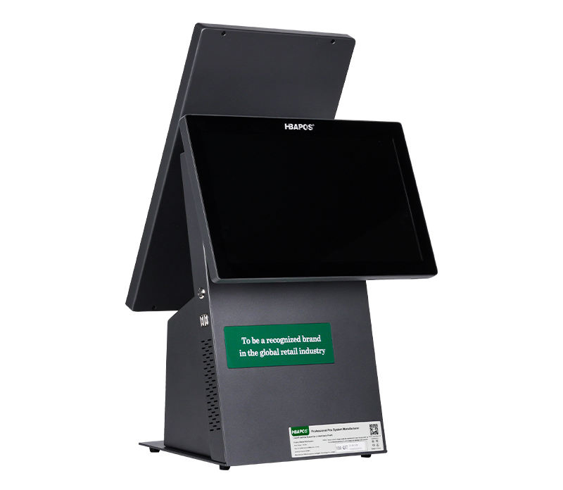 Hbapos Best Seller Q57 Dual Touch Screen Windows POS System Cash Register with Scale for Business Use