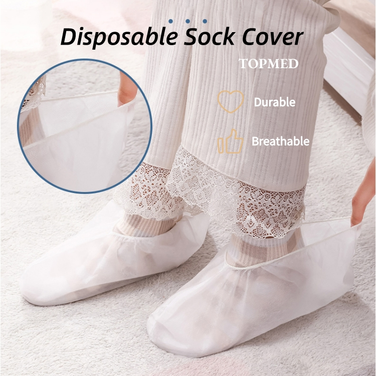 PP Non Woven Disposable Socks Soft Sock Cover for Bowling
