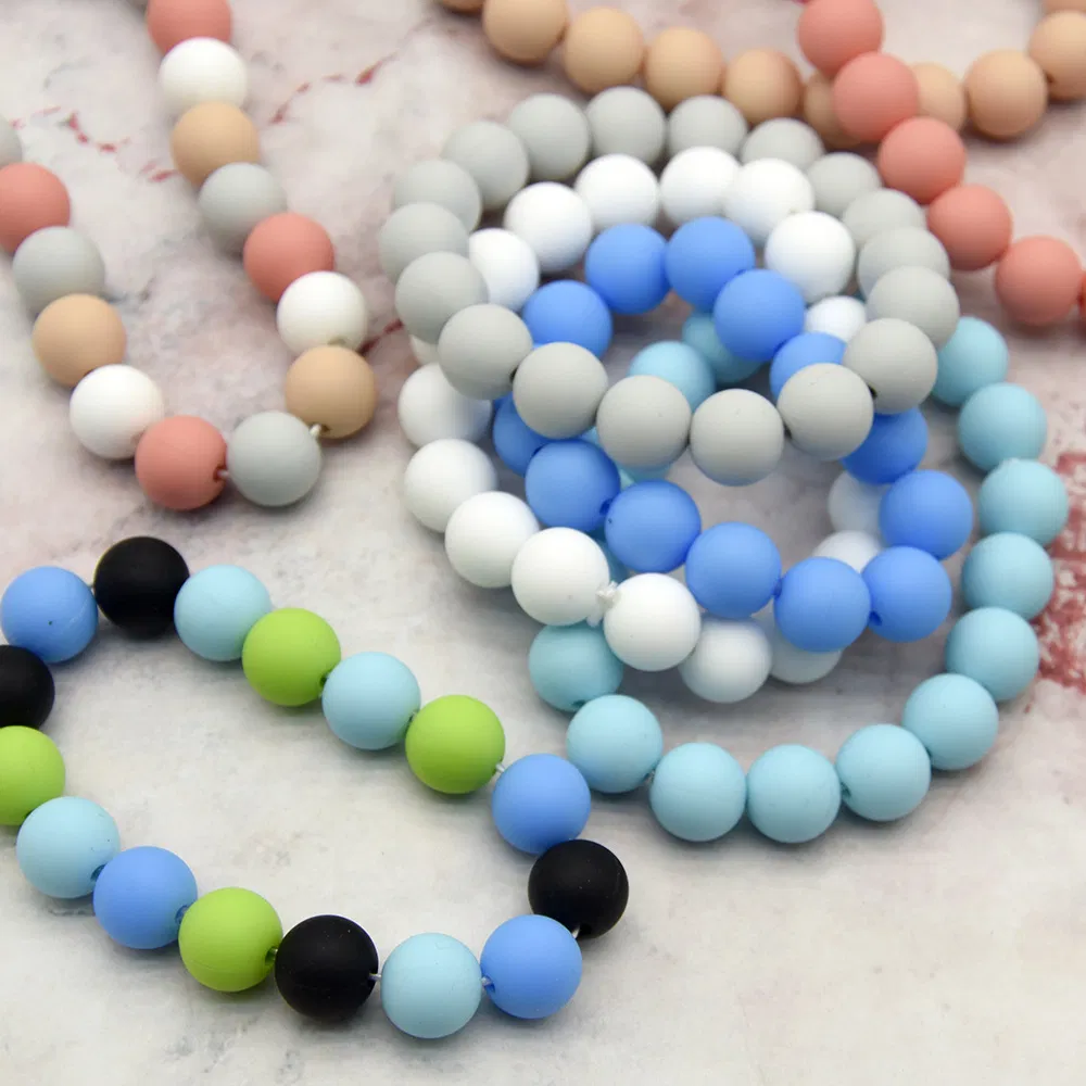 150 Kleuren Op Voorraad Groothandel Voedselveilige Baby Bijtring Kleurrijke Losse Kralen 12mm 15mm Ronde Siliconen Kralen Voor Penmaken