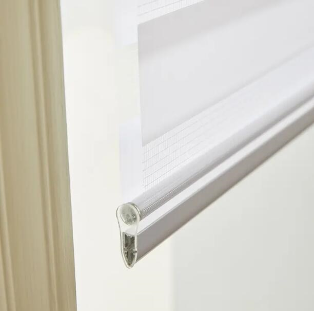 Custom Manual Horizontal Blackout Shades Cordless Window Zebra Roller Blinds