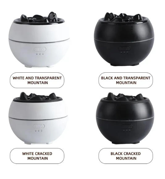 Flame Humidifier and Oils Diffuser with Realistic LED Essential Oil Diffusers