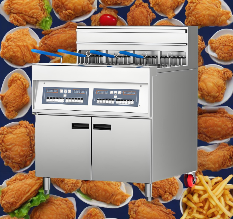Electric Deep Fryer with Oil Filtering Lifting Baskets - Double Bar Design