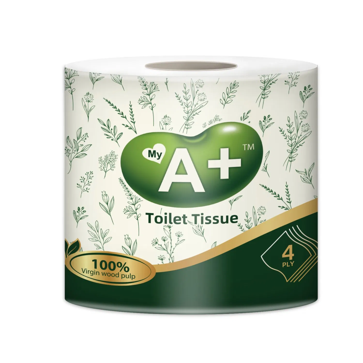 OEM High Quality 3ply/4ply 100% Wood Pulp Toilet Tissue Paper Customized Printed Toilet Paper Roll Wholesale Toilet Tissue Paper