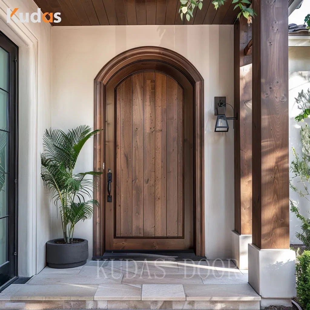 Modern Water Resistant Exterior Main Teak Wood Solid Wood Entrance Wooden Front Wood Door