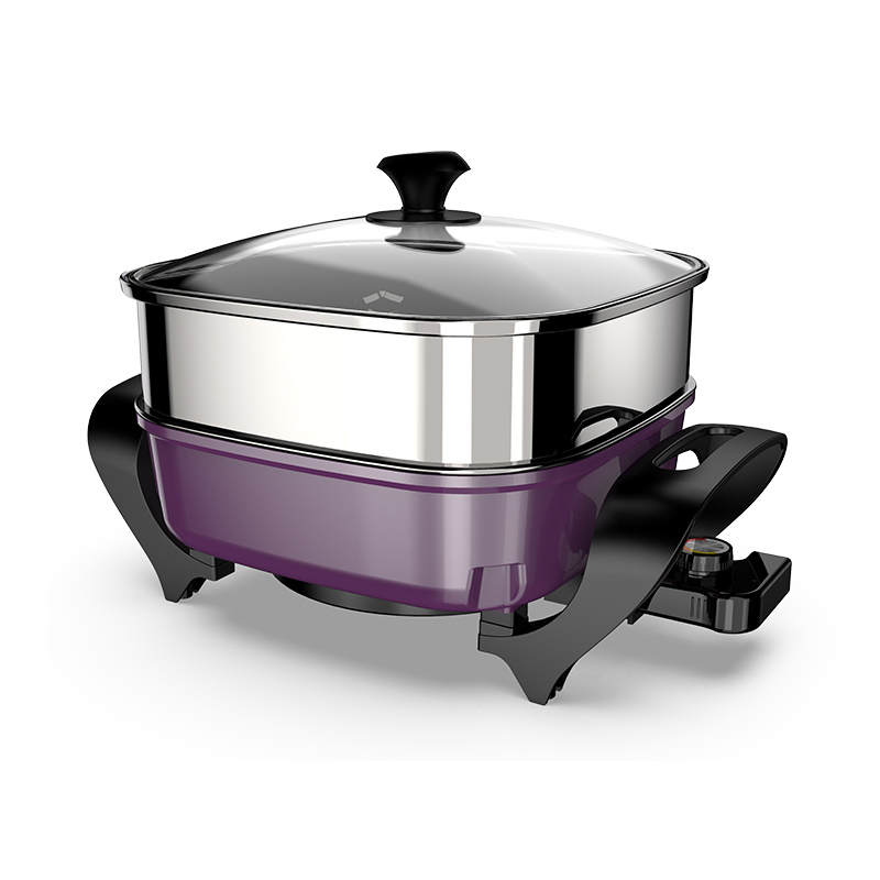 Electric Double Layer Pan High Temperature and Heat Resistance Portable Kitchenware Wok
