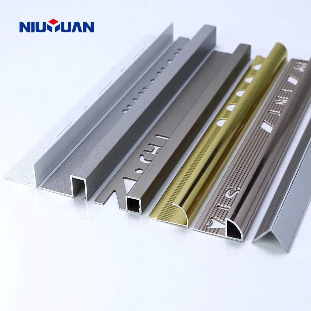 Free Sample Aluminum Tile Accessories Strip Profile Wall Tile Corner Metal Trim