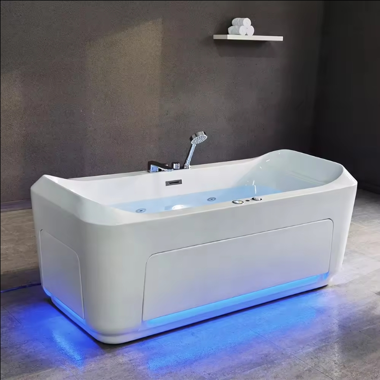 Акриловая массажная ванна SPA, отдельностоящая