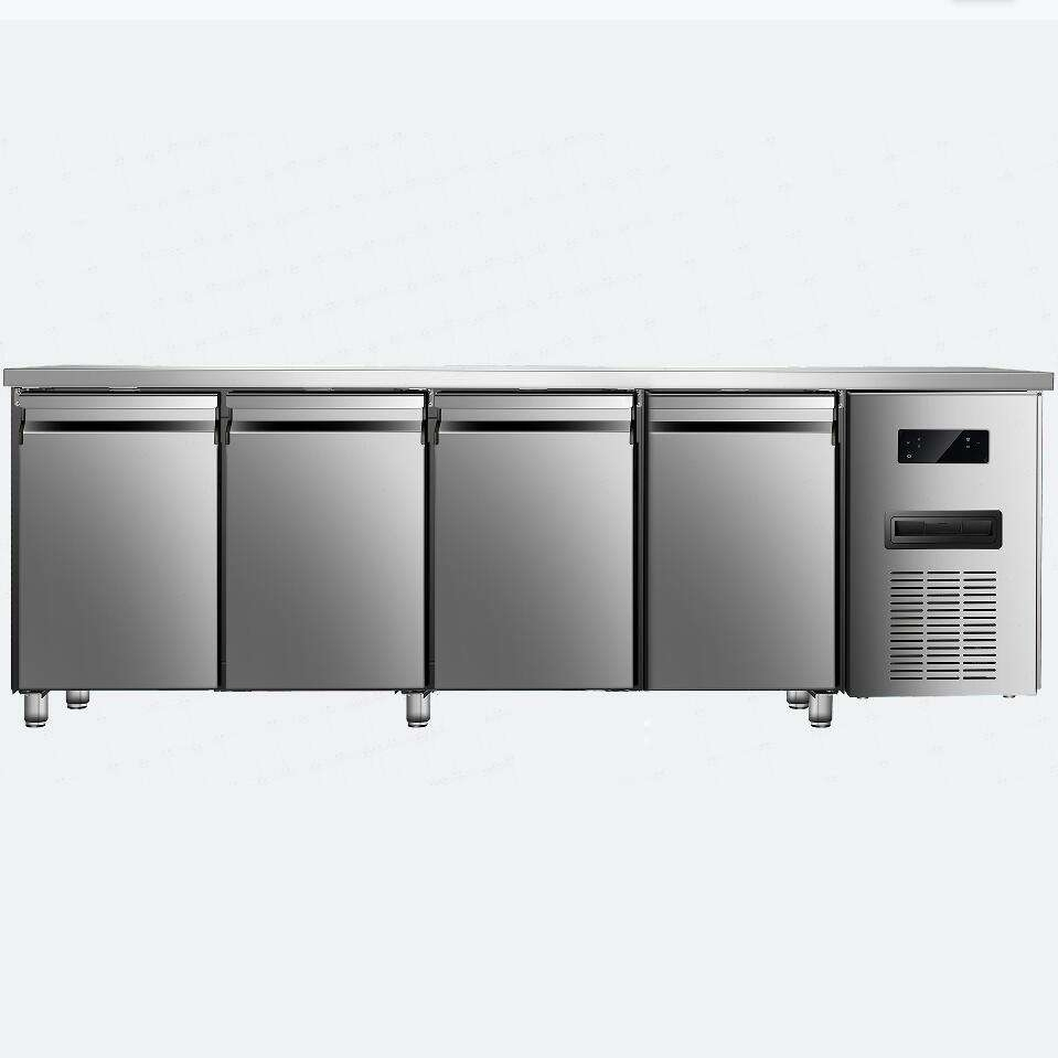 Air Cooling R Stainless Steel 4-Door Refrigerator Freezer Worktable with Refrigeration